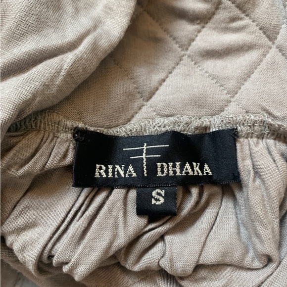 Rina Dhaka Indian Volubilis Maxi Boho Anthropologie Sequin Beaded Soft Gray dres - Picture 16 of 16